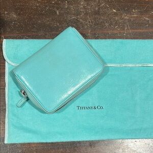Tiffany & Co. Turquoise Leather Wallet